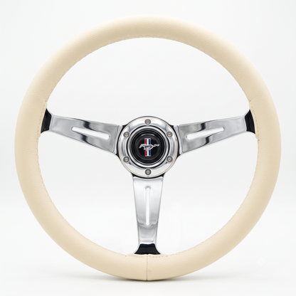 14" Leather Custom Steering Wheel for Ford Mustang