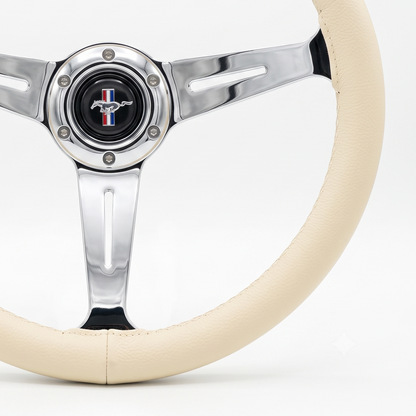 14" Leather Custom Steering Wheel for Ford Mustang