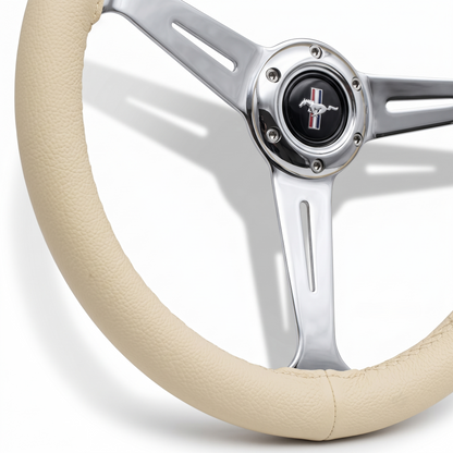 14" Leather Custom Steering Wheel for Ford Mustang