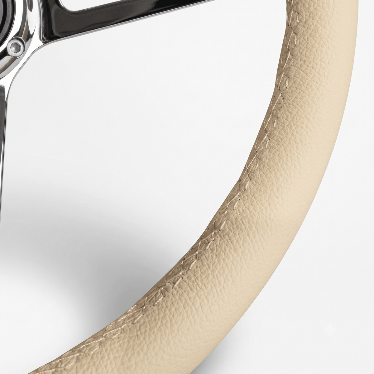 14" White Leather Steering Wheel For Mercedes-Benz - Punk Wheels