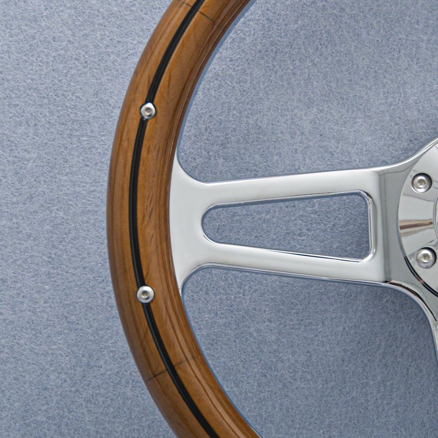 14" Wood Steering Wheel - Punk Wheels