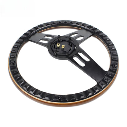 14" Wood Steering Wheel - Punk Wheels