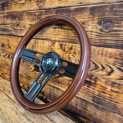 14" Wood Steering Wheel For Classic BMW - Punk Wheels