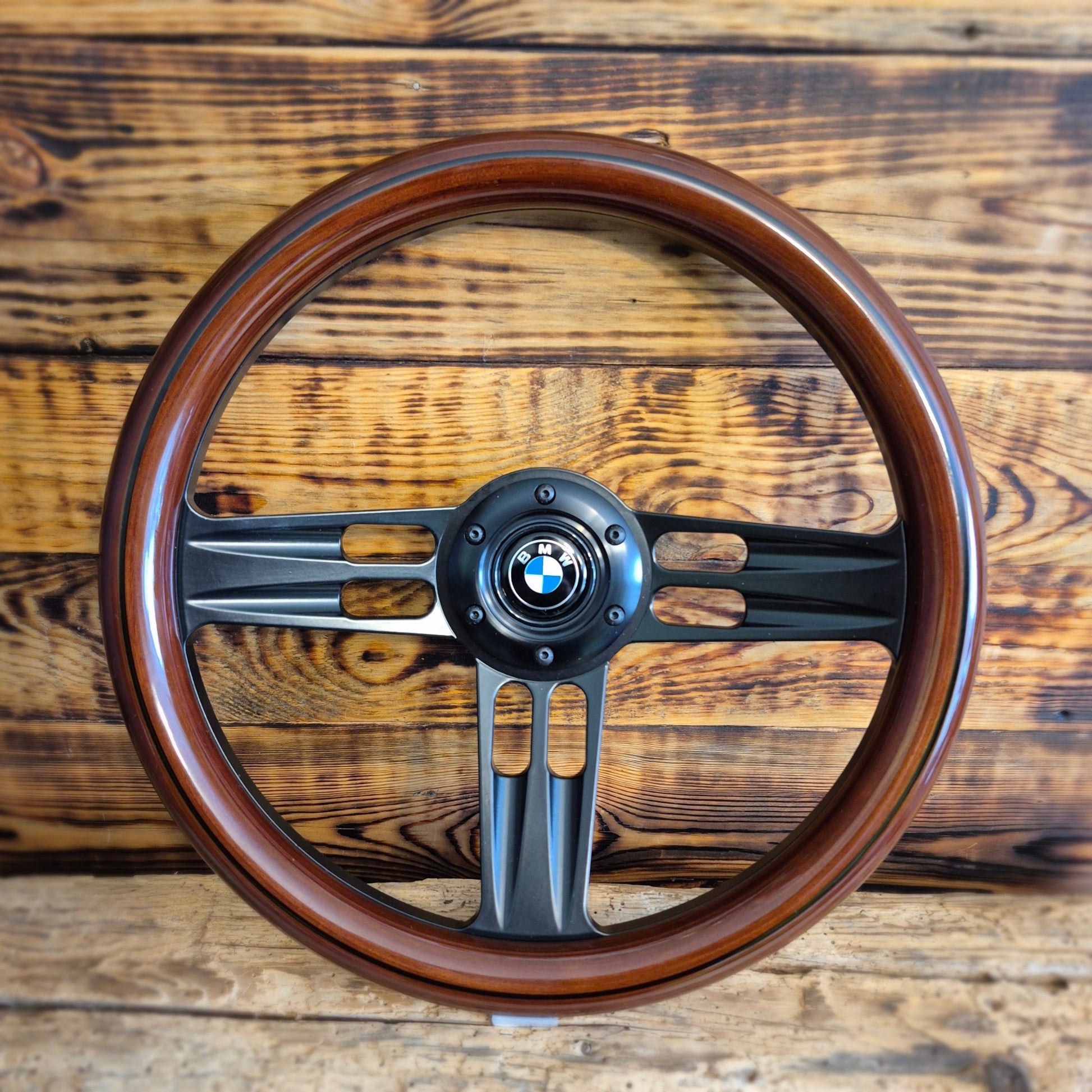 14" Wood Steering Wheel For Classic BMW - Punk Wheels