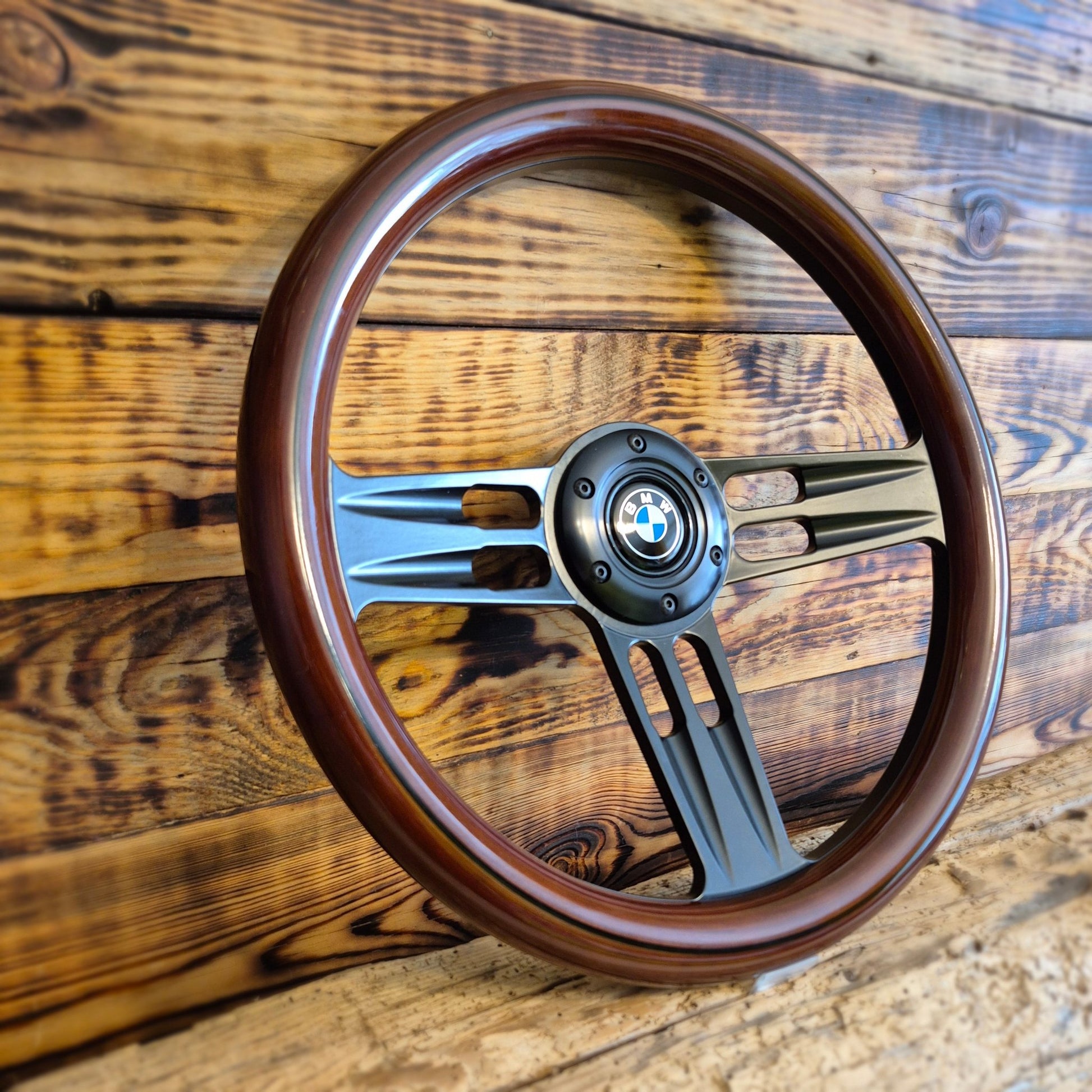 14" Wood Steering Wheel For Classic BMW - Punk Wheels