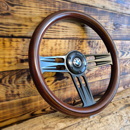 14" Wood Steering Wheel For Classic BMW - Punk Wheels