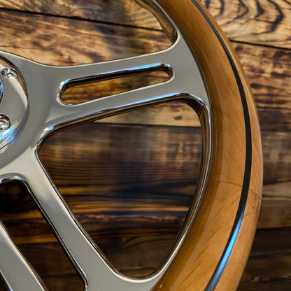 14" Wood Steering Wheel for Ford Classic Style - Punk Wheels