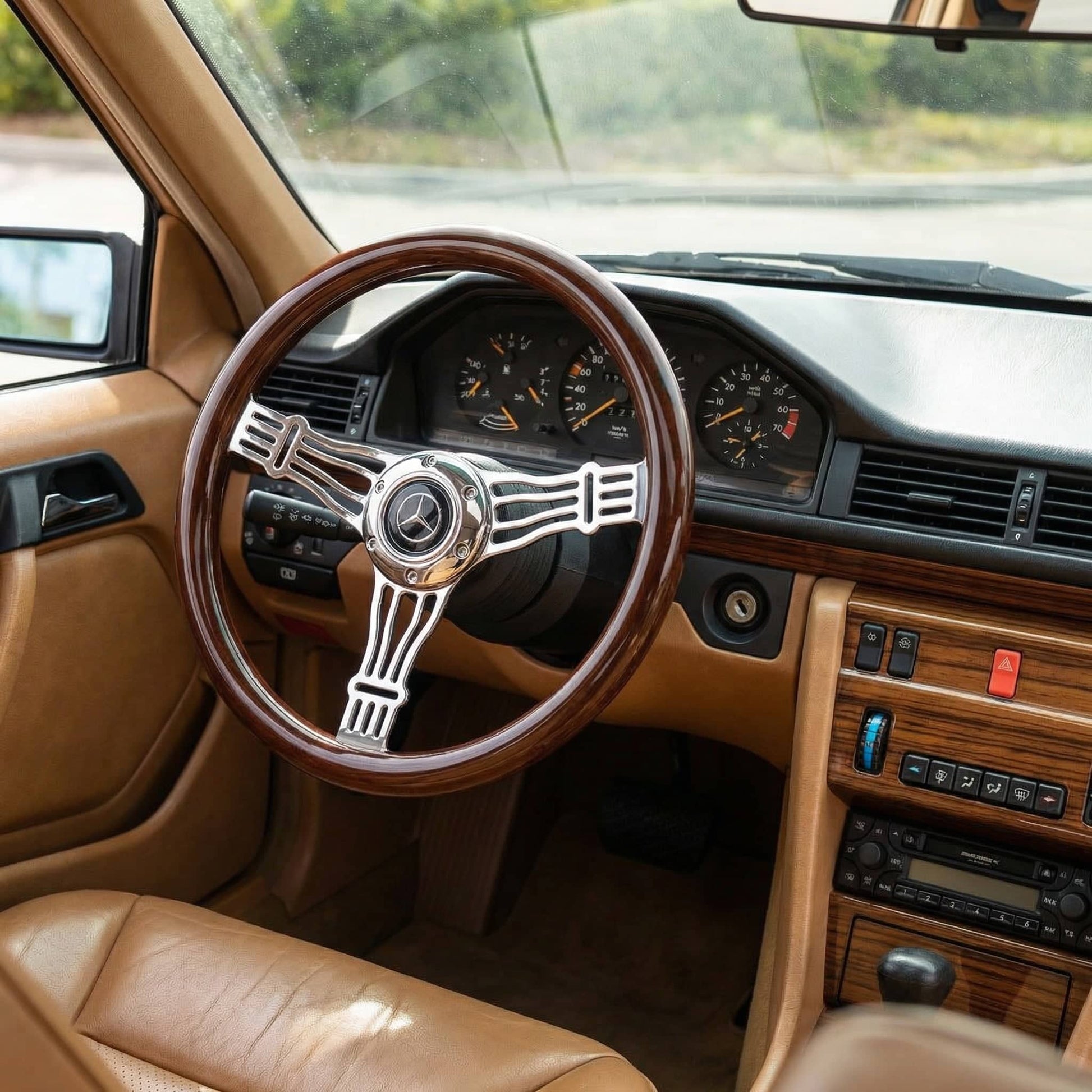 14" Wood Steering Wheel For Mercedes - Benz - Punk Wheels