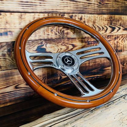14" Wood Steering Wheel For Mercedes - Benz - Punk Wheels