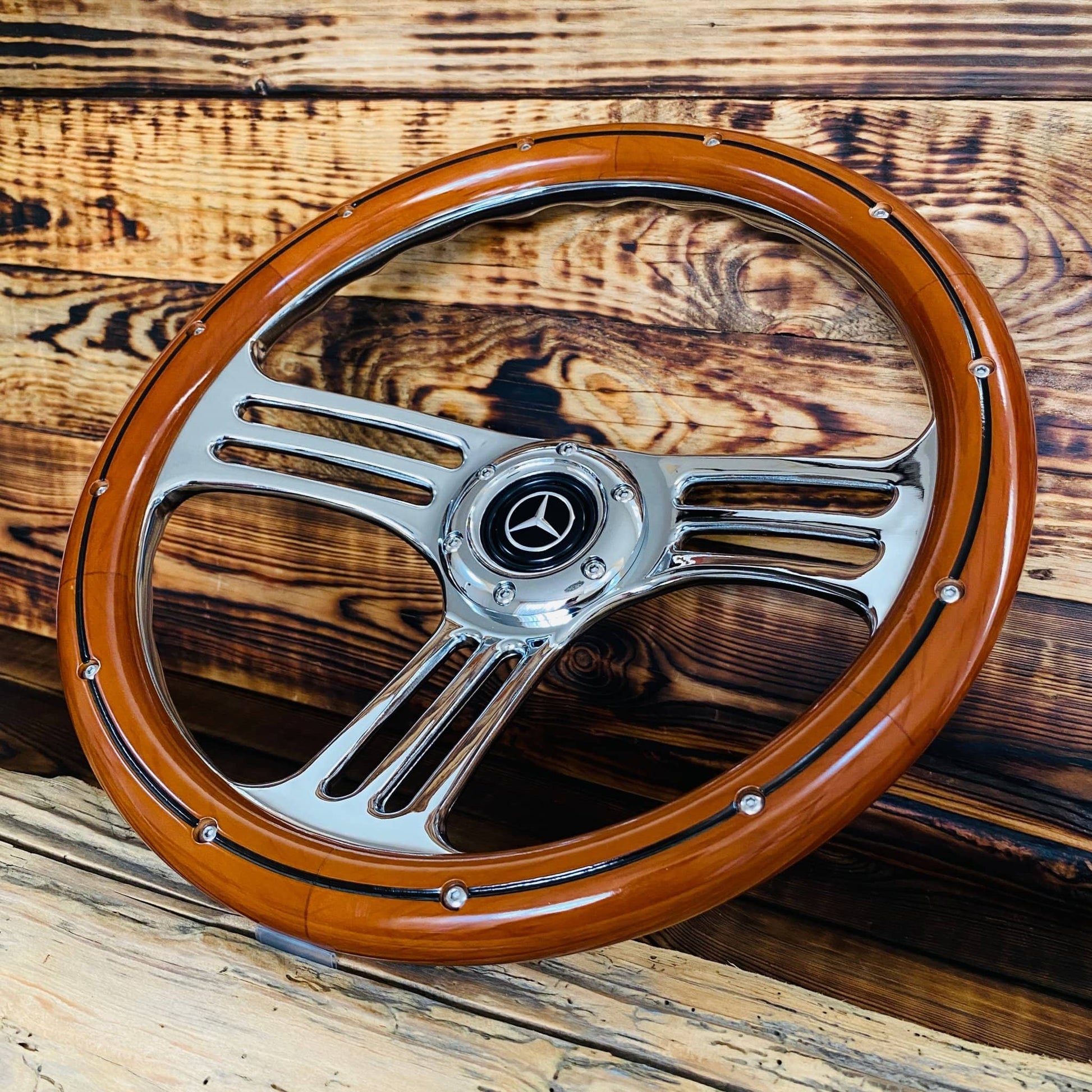 14" Wood Steering Wheel For Mercedes - Benz - Punk Wheels