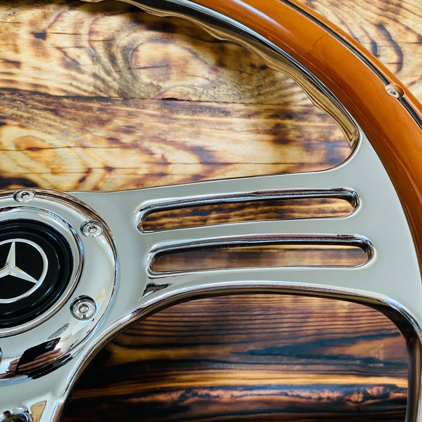14" Wood Steering Wheel For Mercedes - Benz - Punk Wheels