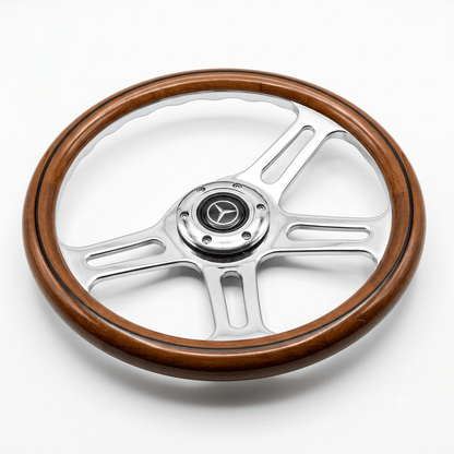 14" Wood Steering Wheel For Mercedes-Benz - Punk Wheels