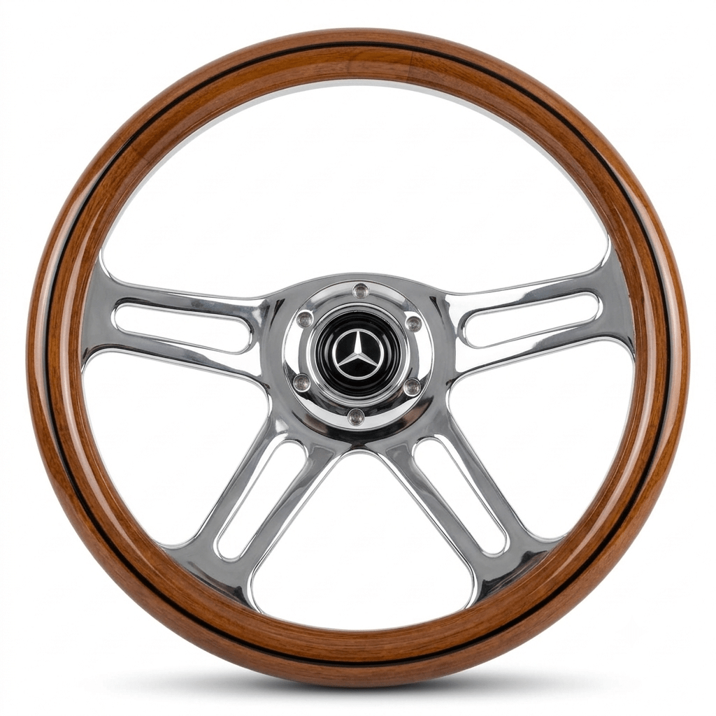 14" Wood Steering Wheel For Mercedes-Benz - Punk Wheels