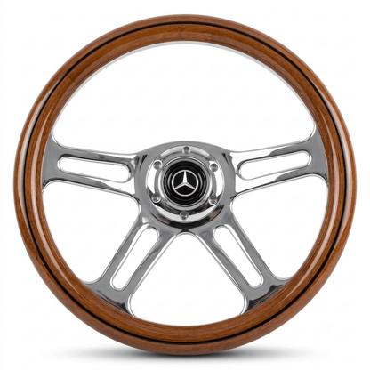 14" Wood Steering Wheel For Mercedes-Benz - Punk Wheels