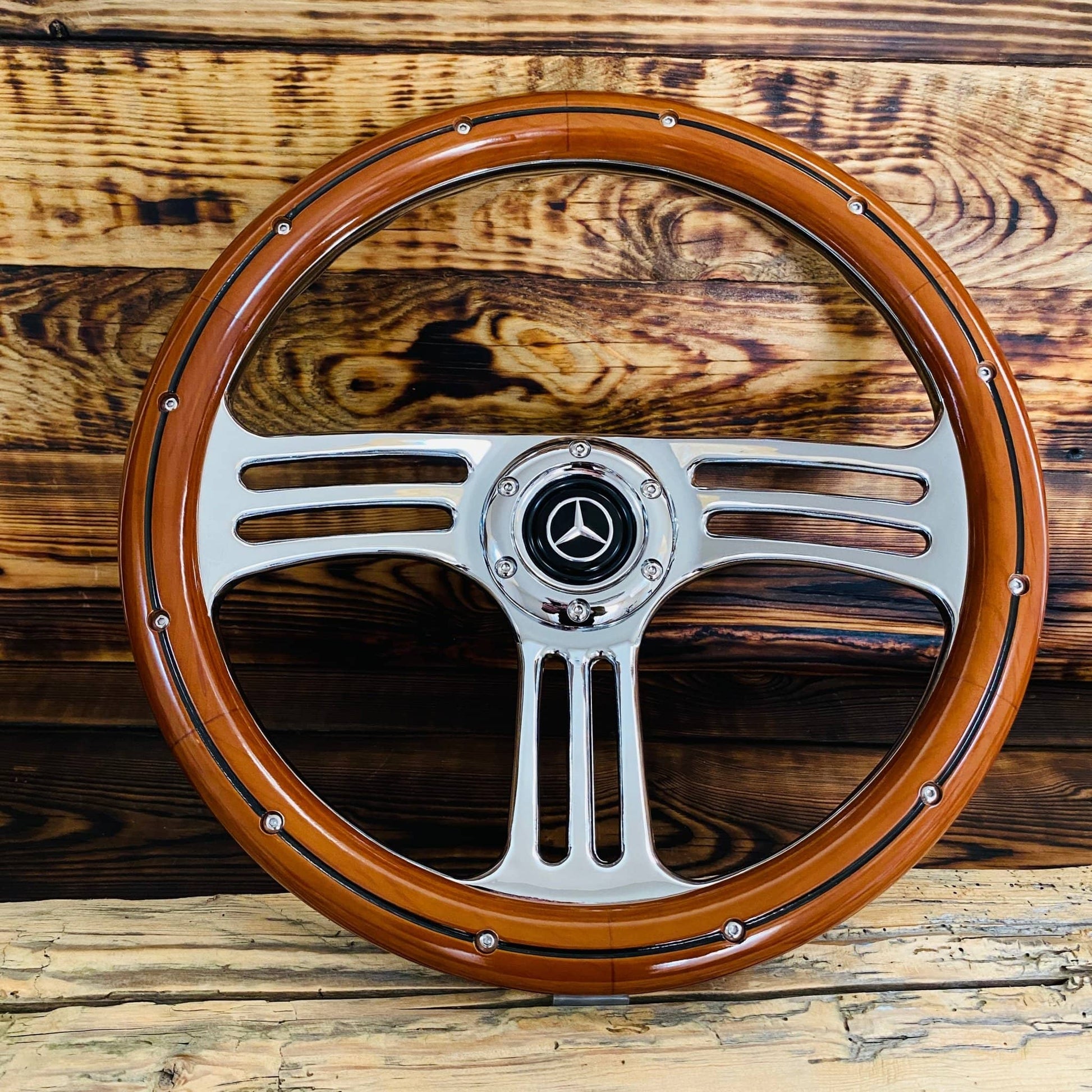 14" Wood Steering Wheel For Mercedes - Benz - Punk Wheels