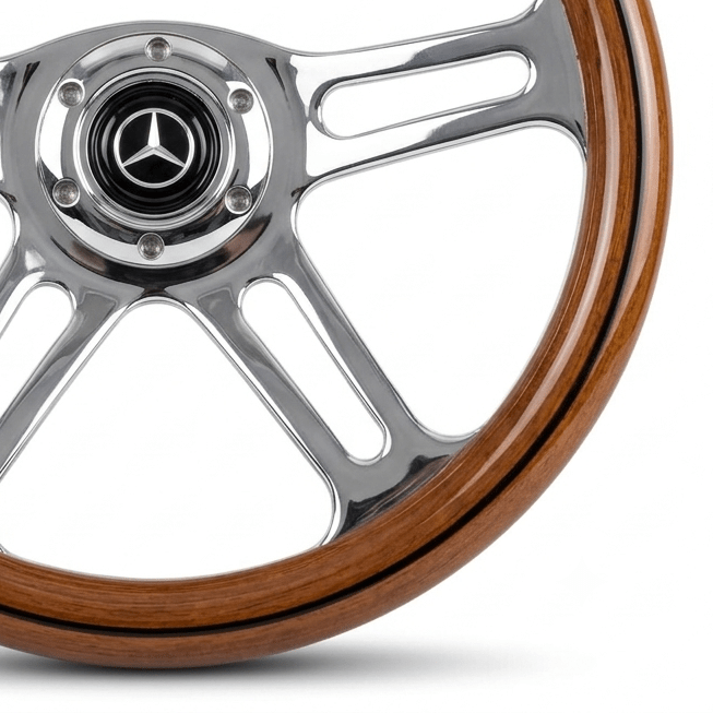 14" Wood Steering Wheel For Mercedes-Benz - Punk Wheels
