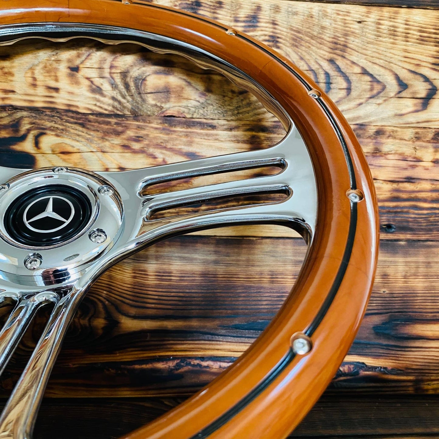 14" Wood Steering Wheel For Mercedes - Benz - Punk Wheels