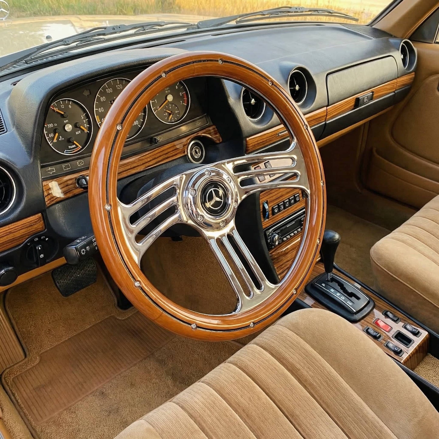 14" Wood Steering Wheel For Mercedes - Benz - Punk Wheels