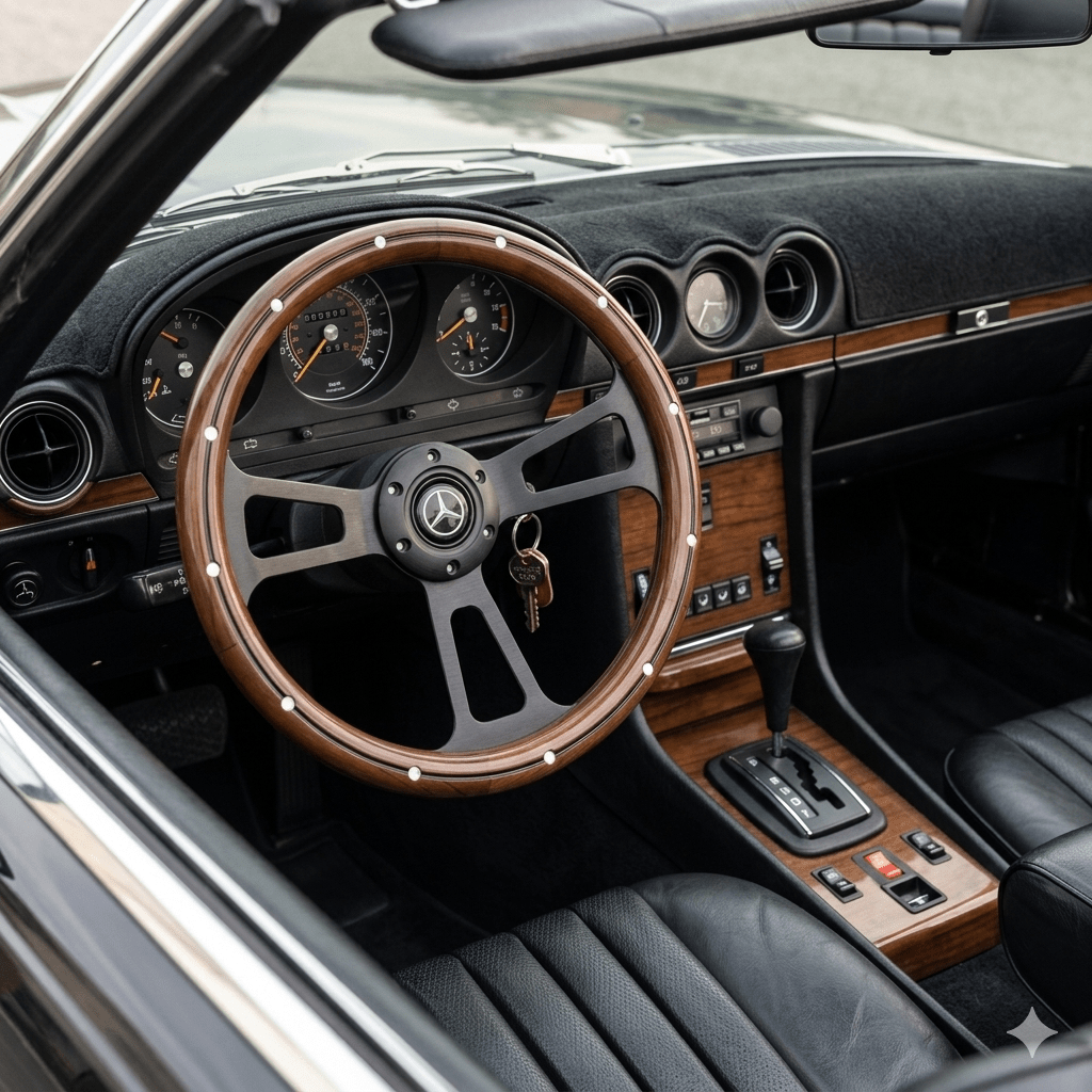 14" Wood Steering Wheel With Rivets For Mercedes - Benz - Punk Wheels