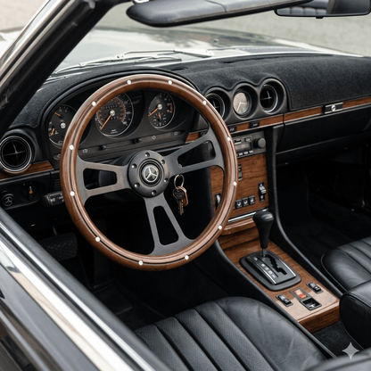 14" Wood Steering Wheel With Rivets For Mercedes - Benz - Punk Wheels