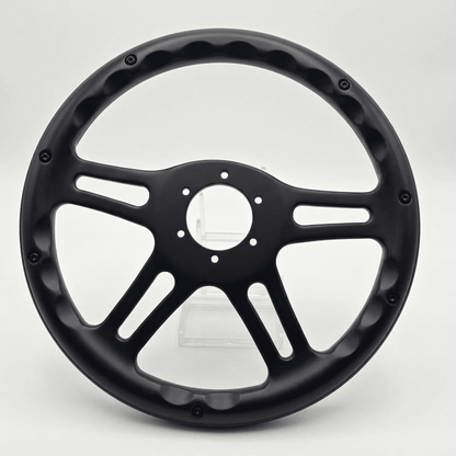 14" Wood Steering Wheel With Rivets For Mercedes-Benz - Punk Wheels