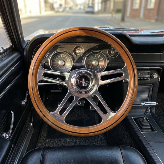 14" Wooden Steering Wheel for Mustang - Punk Wheels