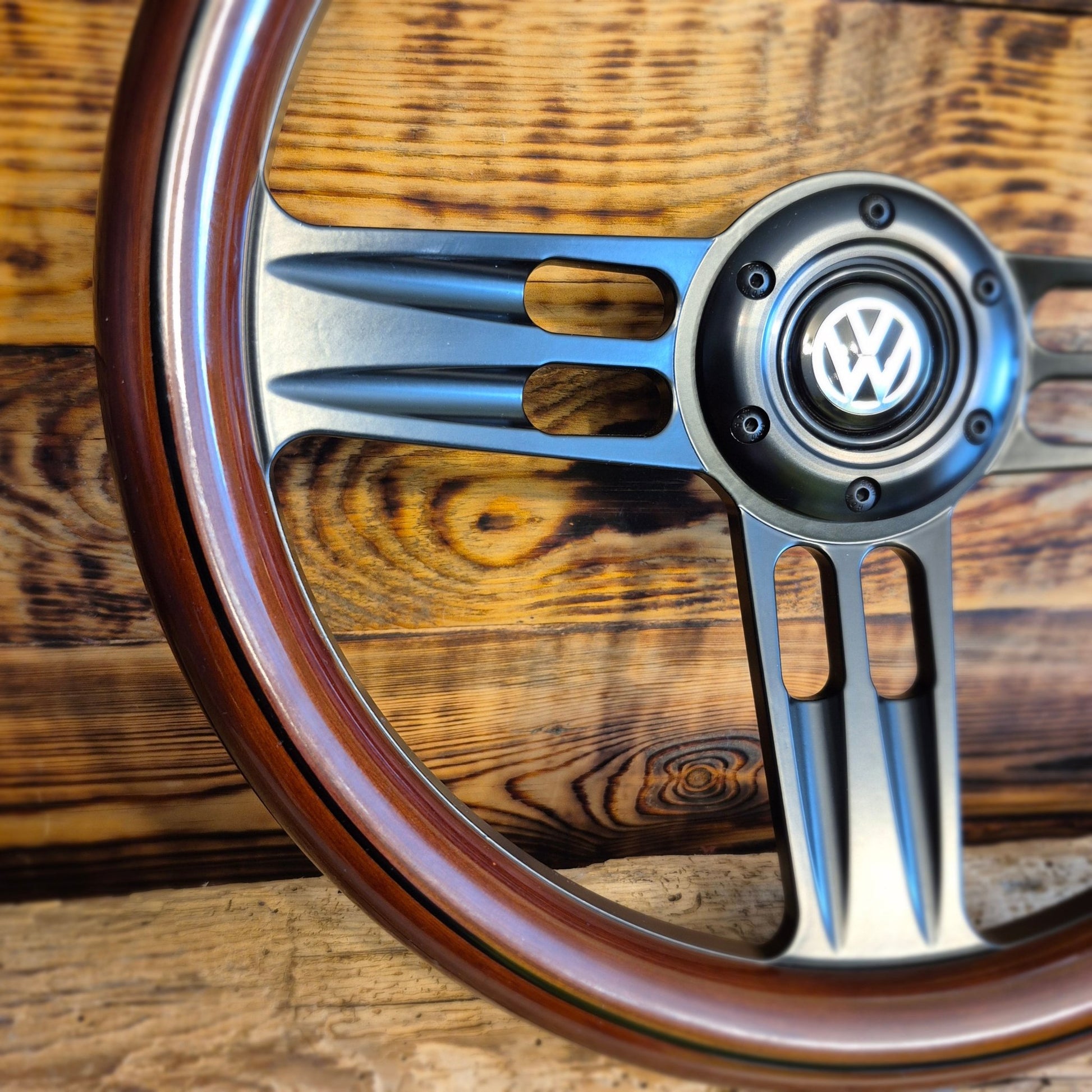 14" Wooden Steering Wheel for VW Classic - Punk Wheels