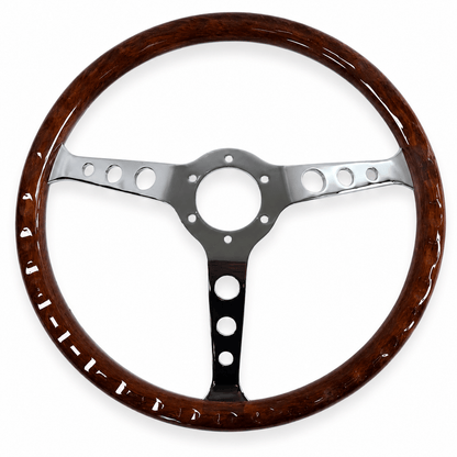 15" ABS Wood Steering Wheel For Ford Mustang - Punk Wheels