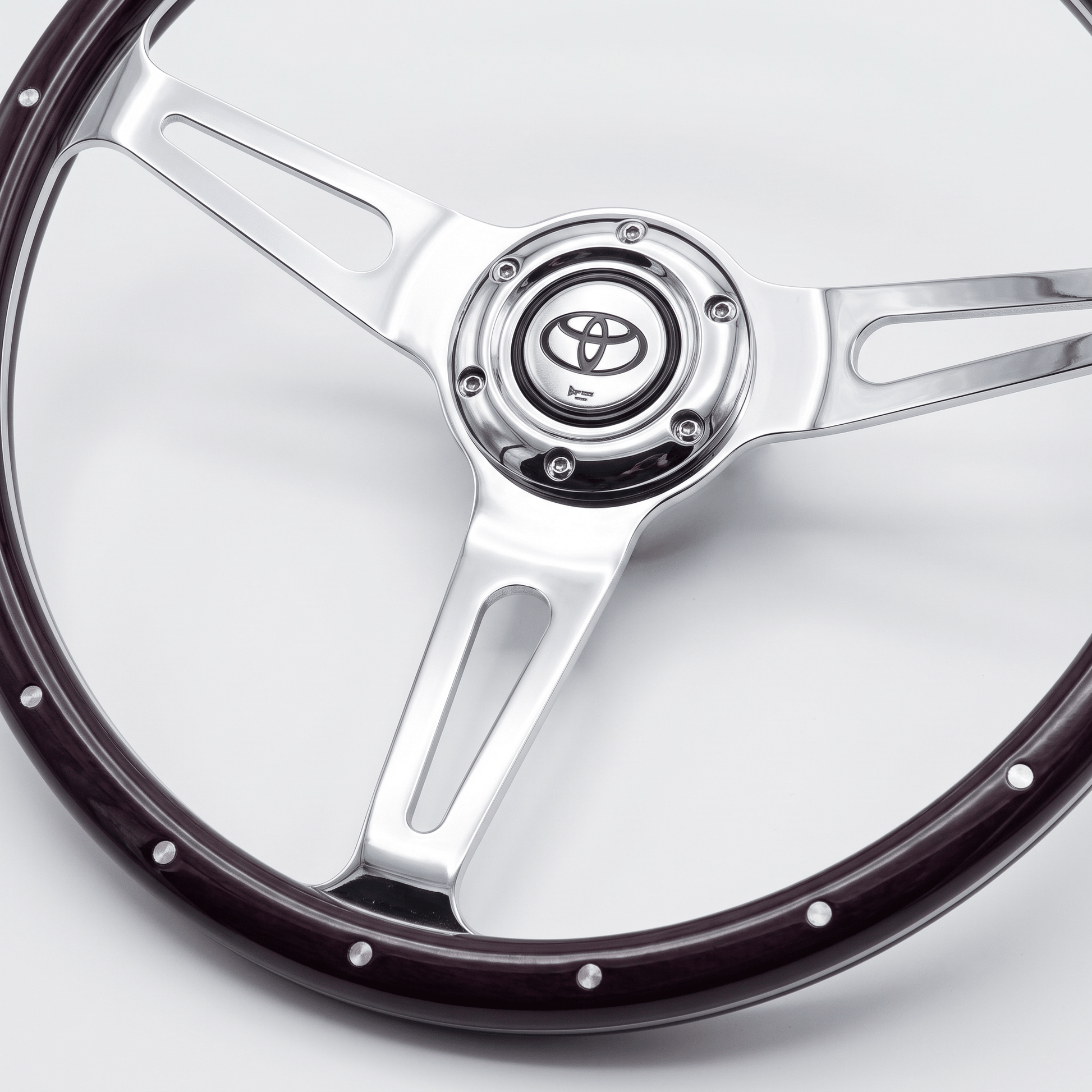 15" Classic Wood Steering Wheel For Toyota - Punk Wheels