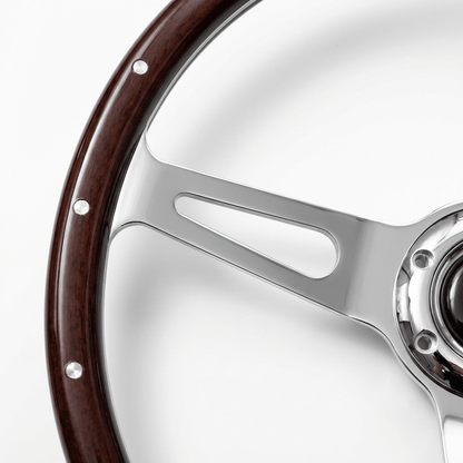 15" Classic Wood Steering Wheel For Toyota - Punk Wheels