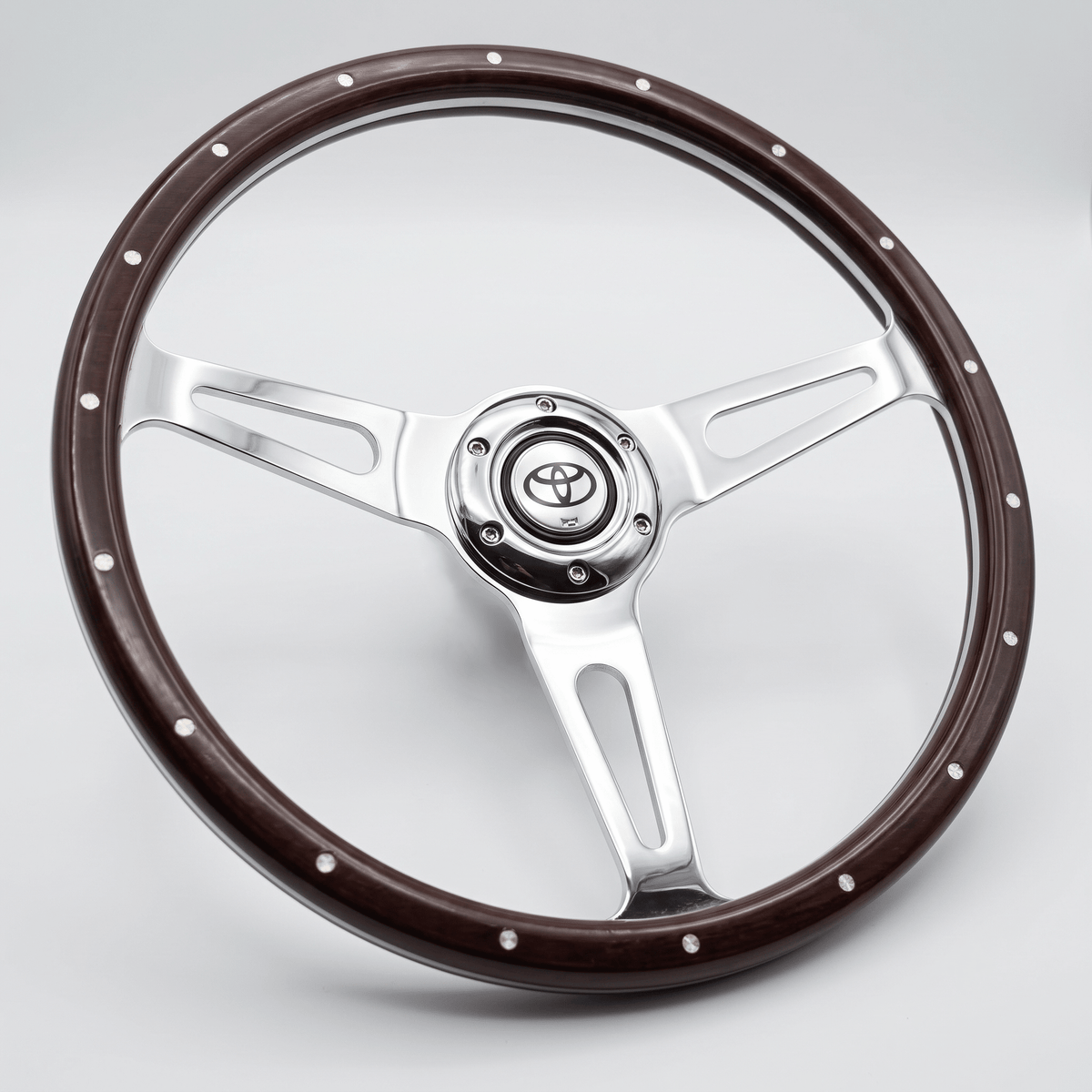 15" Classic Wood Steering Wheel For Toyota - Punk Wheels