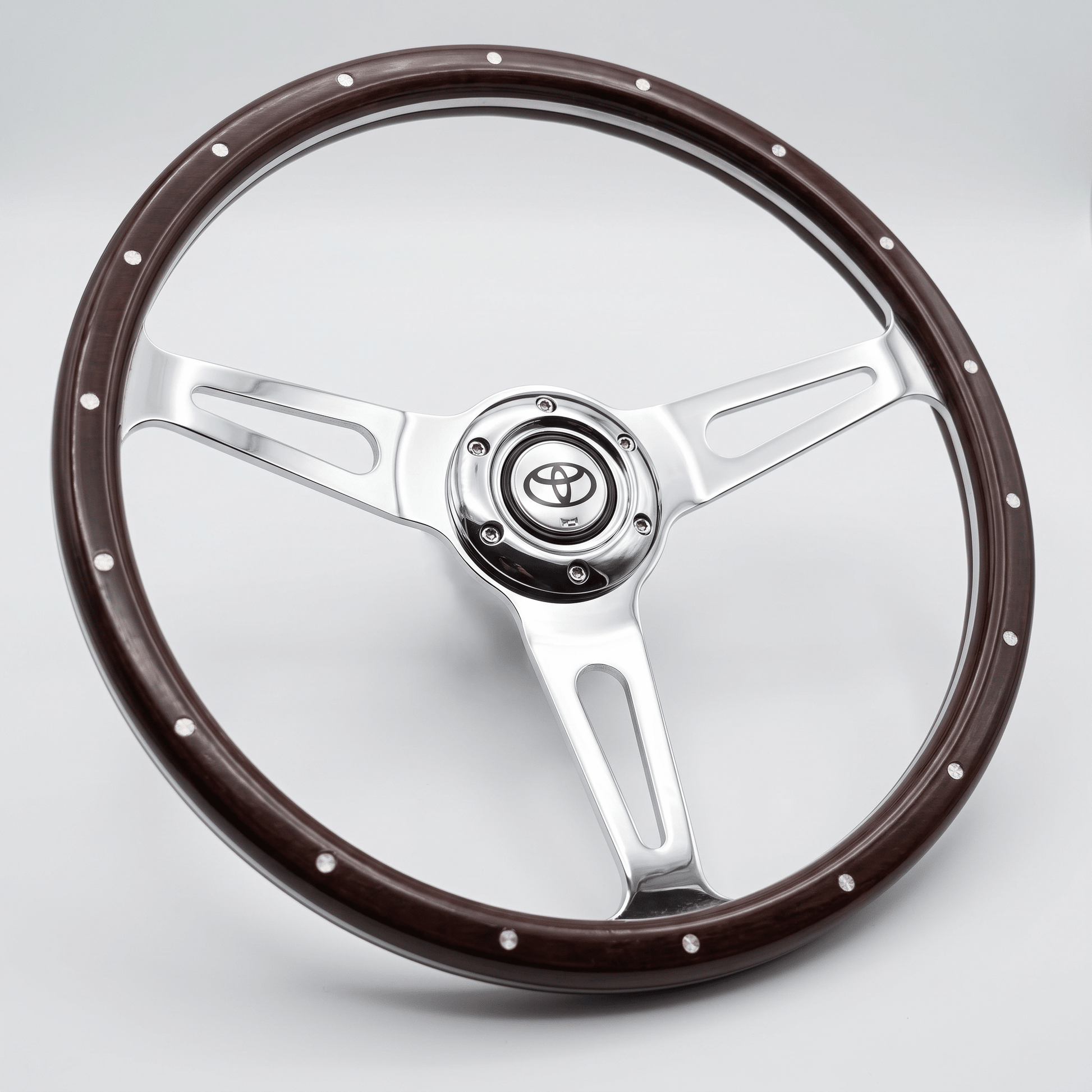 15" Classic Wood Steering Wheel For Toyota - Punk Wheels