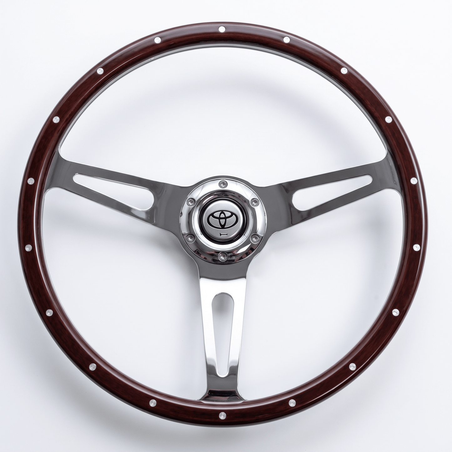 15" Classic Wood Steering Wheel For Toyota - Punk Wheels