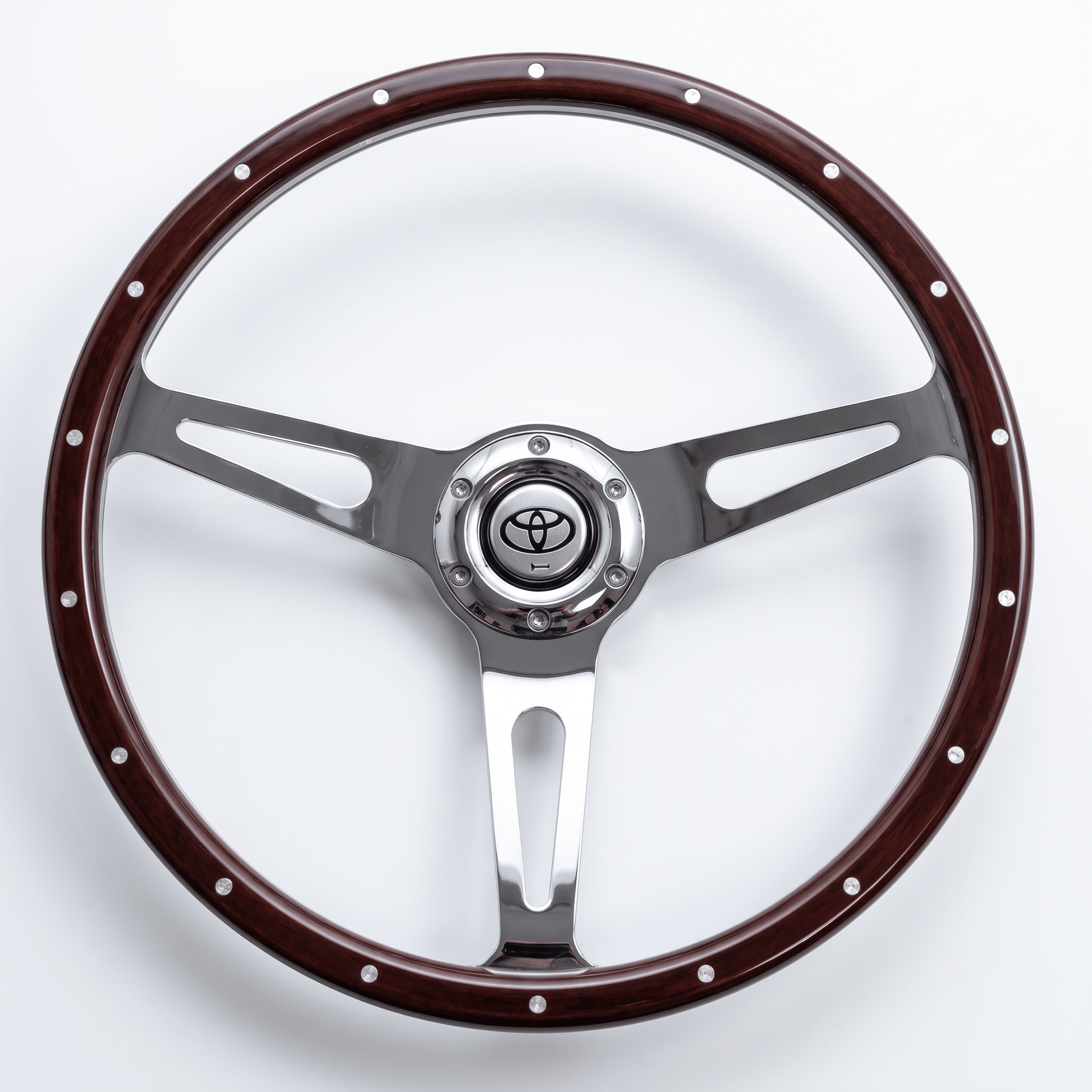15" Classic Wood Steering Wheel For Toyota - Punk Wheels