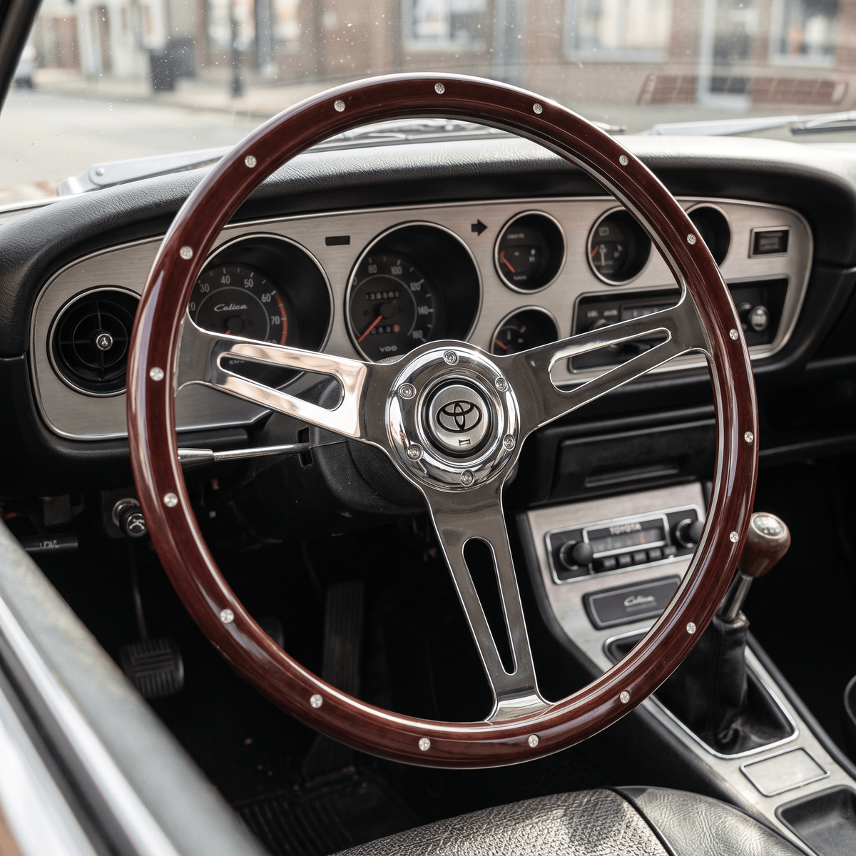 15" Classic Wood Steering Wheel For Toyota - Punk Wheels