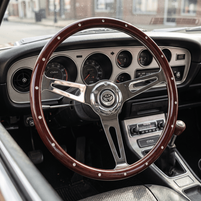 15" Classic Wood Steering Wheel For Toyota - Punk Wheels