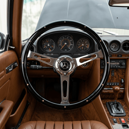 15" Real Wood Black Steering Wheel For Mercedes-Benz - Punk Wheels