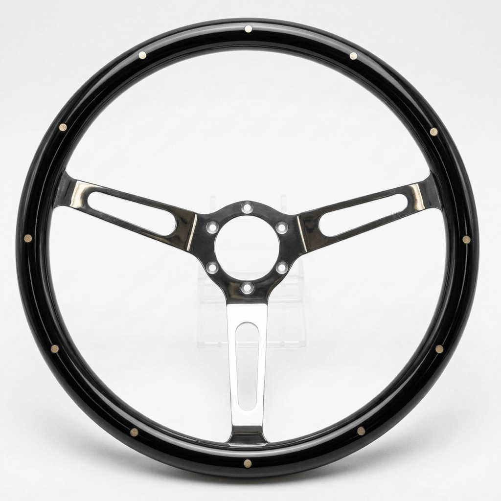 15" Real Wood Black Steering Wheel For Mercedes-Benz - Punk Wheels