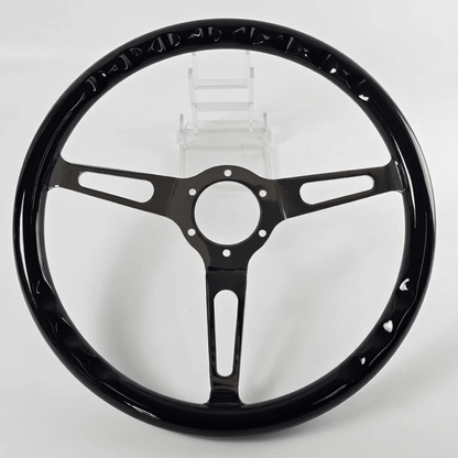 15" Real Wood Black Steering Wheel For Mercedes-Benz - Punk Wheels