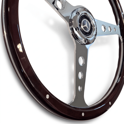 15" Real Wood Steering Wheel For Mercedes-Benz - Punk Wheels