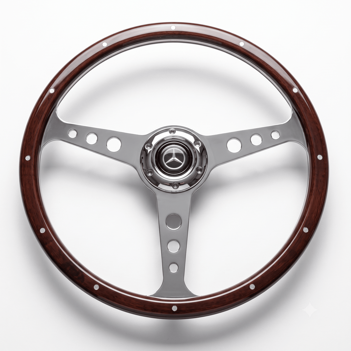 15" Real Wood Steering Wheel For Mercedes-Benz - Punk Wheels