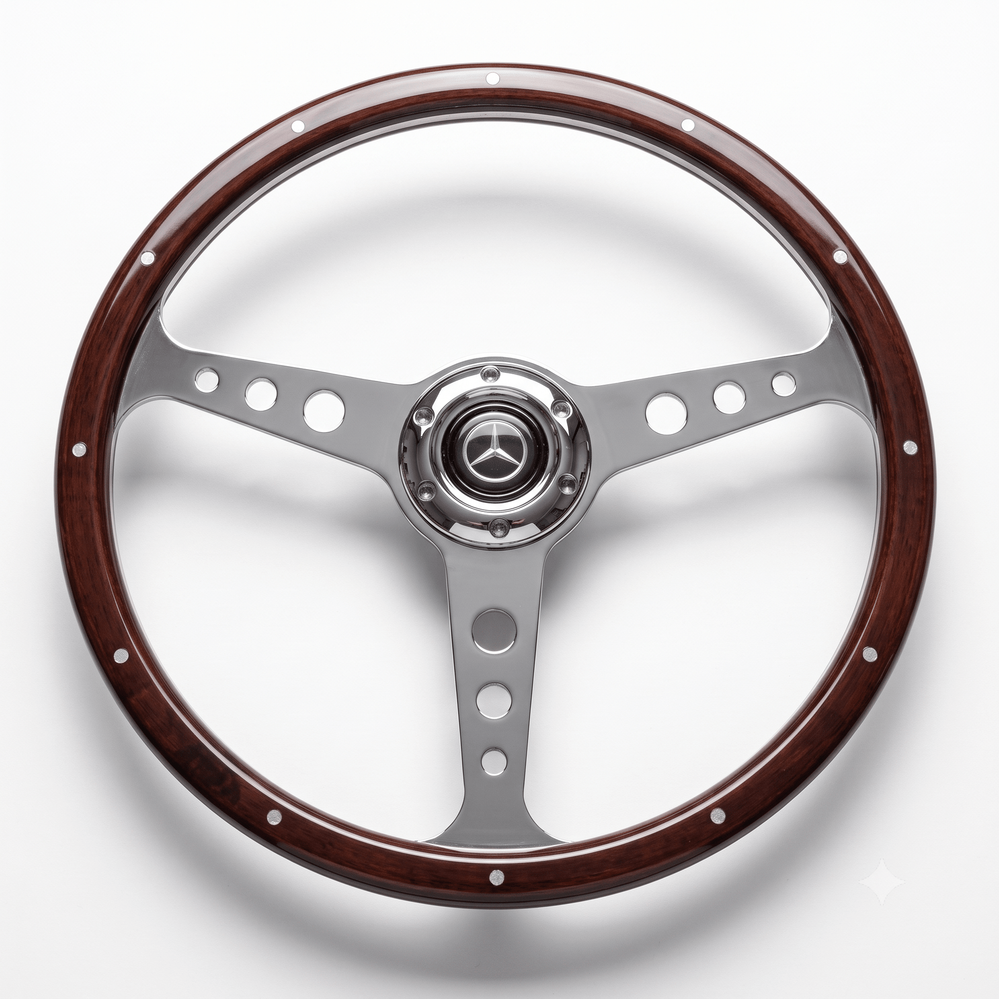15" Real Wood Steering Wheel For Mercedes-Benz - Punk Wheels