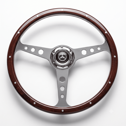 15" Real Wood Steering Wheel For Mercedes-Benz - Punk Wheels