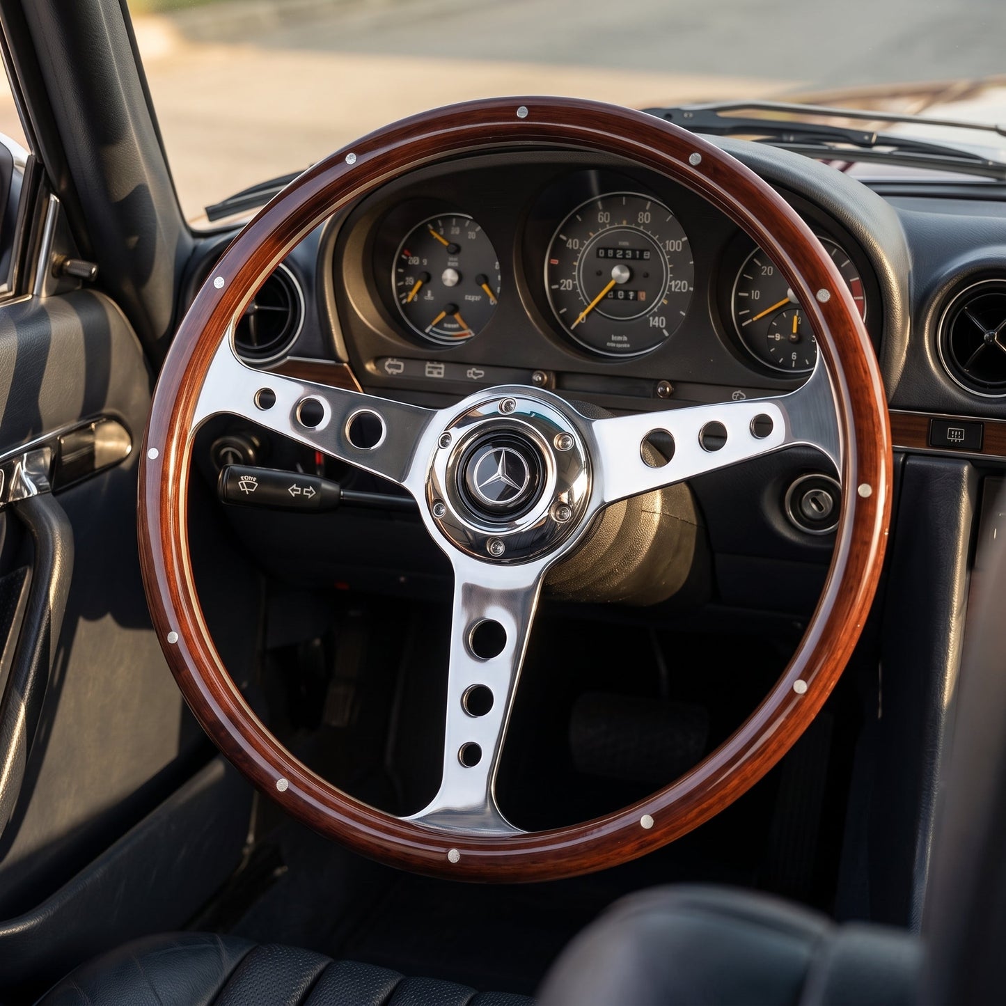 15" Real Wood Steering Wheel For Mercedes-Benz - Punk Wheels