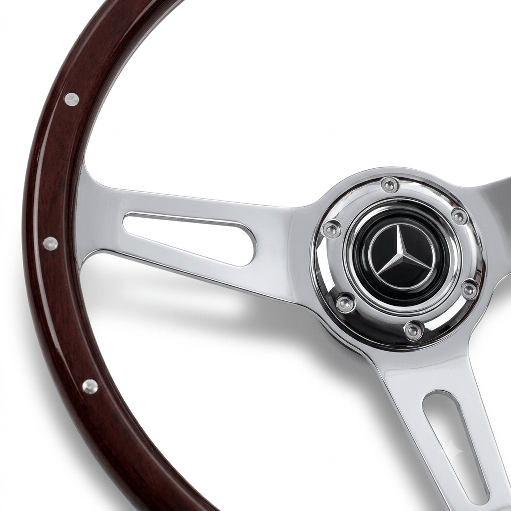15" Wood Steering Wheel For Mercedes-Benz - Punk Wheels