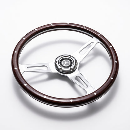 15" Wood Steering Wheel For Mercedes-Benz - Punk Wheels