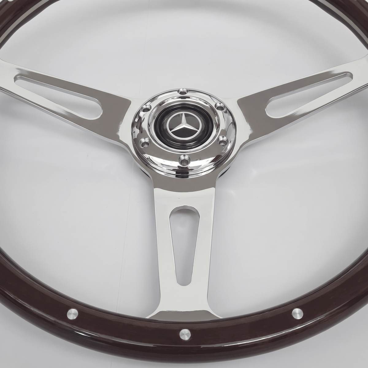 15" Wood Steering Wheel For Mercedes-Benz - Punk Wheels