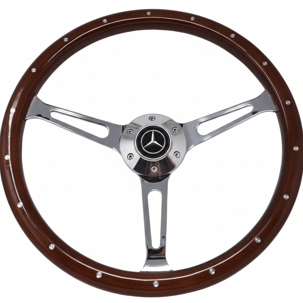 15" Wood Steering Wheel For Mercedes - Benz - Punk Wheels