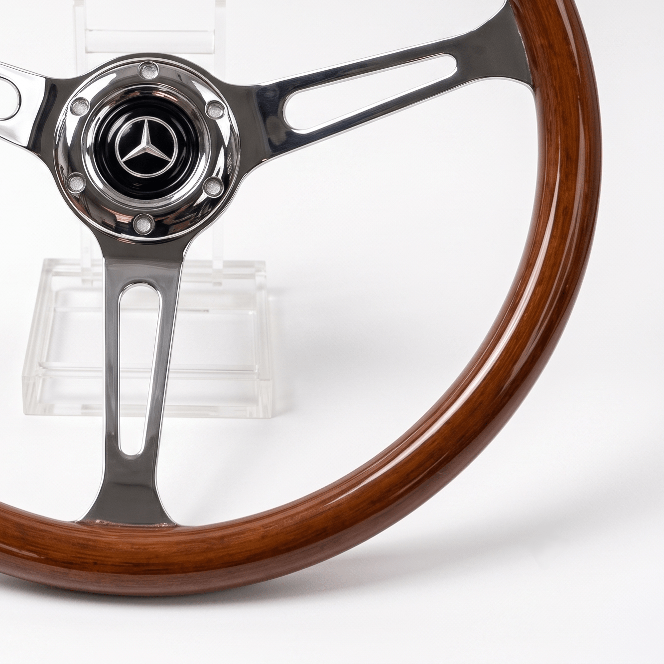 15" Wood Steering Wheel For Mercedes-Benz - Punk Wheels