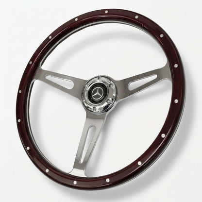 15" Wood Steering Wheel For Mercedes-Benz - Punk Wheels